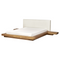 Beliani ZEN - Waterbed - Lichthout - 160 x 200 cm - Bouclé