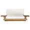 Beliani ZEN - Waterbed - Lichthout - 160 x 200 cm - Bouclé