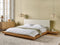Beliani ZEN - Waterbed - Lichthout - 180 x 200 cm - Bouclé
