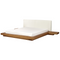 Beliani ZEN - Waterbed - Lichthout - 180 x 200 cm - Bouclé