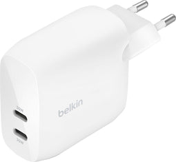 Belkin 60Watt (2x 30watt) Dual USB-C Wall Charger met Fastcharging - 2x USB-C - Universeel gebruik