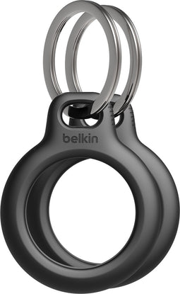 Belkin Beschermende houder met sleutelhanger - geschikt voor Apple AirTag - Zwart - 2 pack