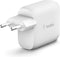 Belkin BOOST CHARGE™ 2-poorts USB-A-wandlader (24 W) + USB-A/USB-C®-kabel - 2 uitgangsaansluitingen - Wit