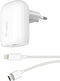 Belkin Boost Charge adapter met kabel - USB-C naar Lightning - 1m - 20W - Wit