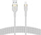 Belkin Boost Charge braided - Telefoniekabel - USB-A naar iPhone Lightning - 3m - Wit