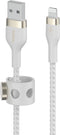 Belkin Boost Charge braided - Telefoniekabel - USB-A naar iPhone Lightning - 1m - Wit