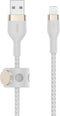 Belkin Boost Charge braided - Telefoniekabel - USB-A naar iPhone Lightning - 1m - Wit
