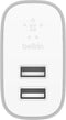 Belkin Boost Charge Universele 2-poorts snellader voor thuis - 24W - Wit