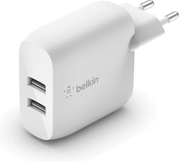 Belkin Boost Charge Universele 2-poorts snellader voor thuis - 24W - Wit