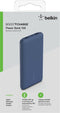 Belkin Boost-Up Charge 10.000 mAh Powerbank - USB-A naar USB-C-Kabel - 3-Poorts - 15W - Blauw