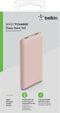 Belkin Boost-Up Charge 10.000 mAh Powerbank - USB-A naar USB-C-Kabel - 3-Poorts - Geschikt voor iPhone – 15W - Roségoud