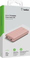 Belkin Boost-Up Charge 20.000 mAh Powerbank - USB-A naar USB-C-Kabel - 3-Poorts - geschikt voor iPhone - 15W - Roze