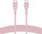 Belkin Boost-Up Charge - Telefoniekabel - Braided USB-C to USB-C 2.0 - 1m - Roze