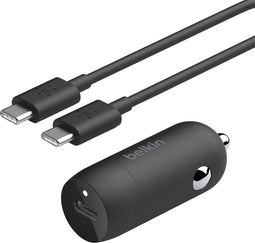 Belkin BoostCharge 30W USB-C Autolader inclusief USB-C/USB-C Kabel