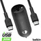 Belkin BoostCharge 30W USB-C Autolader inclusief USB-C/USB-C Kabel