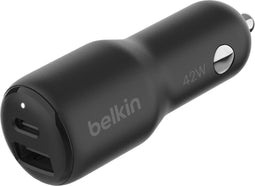 Belkin BoostCharge 42W Dual-Port USB-C/USB-A Car Charger