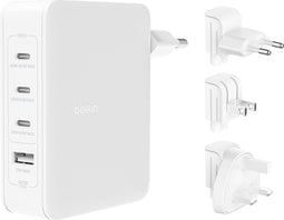 Belkin BoostCharge Pro - 4-poorts GaN-wandlader - 140W - Wit