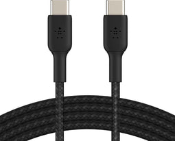 Belkin Braided USB-C naar USB-C kabel - 1m - Zwart
