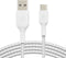 Belkin Braided USB-C naar USB kabel - 0,15m - Wit