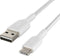 Belkin Braided USB-C naar USB kabel - 0,15m - Wit