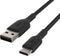 Belkin Braided USB-C naar USB kabel - 1m - Zwart