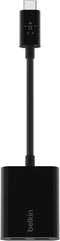Belkin CONNECT™ USB-C™-audio- en oplaadadapter - oplader voor mobiele apparatuur - Zwart