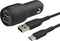 Belkin Dual USB Autolader 24W + 1m USB-C kabel - Zwart