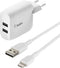 Belkin Dual USB Oplader 24W + 1m iPhone kabel