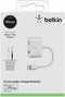Belkin Rockstar Audio & lightning Splitter - Wit