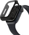 Belkin ScreenForce Apple Watch 44 mm, 45 mm Series 7, SE, 6, 5, 4 Bumper-Case mit integriertem Hartglas-Displayschutz, kratzfest und leicht anzubringen - Schwarz