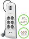 Belkin Stekkerdoos met 6 uitgangen en 2 USB-Poorten 2.4A - overspanningsbeveiliging