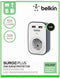 Belkin SurgeCube-spanningsbeveiliger met 1 stopcontact en 2 USB poorten