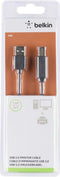 Belkin USB 2.0 A - USB 2.0 B, 1.8m USB-kabel 1,8 m USB A USB B Grijs