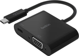 Belkin USB-C to VGA + Charge Adapter - Aansluitadapter voor video - VGA / USB - USB-C (M) naar HD-15