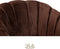 Bella Home Mila - Fauteuil - Velvet - Schelp - Bruin met zwarte poten