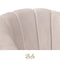 Bella Home Mila - Fauteuil - Velvet - Schelp - Creme met gouden poten