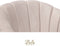 Bella Home Mila - Fauteuil - Velvet - Schelp - Creme met zilveren poten