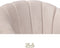 Bella Home Mila - Fauteuil - Velvet - Schelp - Creme met zwarte poten