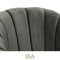 Bella Home Mila - Fauteuil - Velvet - Schelp - Grijs met gouden poten
