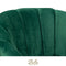 Bella Home Mila - Fauteuil - Velvet - Schelp - Groen met zilveren poten