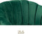 Bella Home Mila - Fauteuil - Velvet - Schelp - Groen met zwarte poten