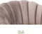 Bella Home Mila - Fauteuil - Velvet - Schelp - Mokka met zwarte poten