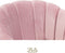 Bella Home Mila - Fauteuil - Velvet - Schelp - Roze met zwarte poten