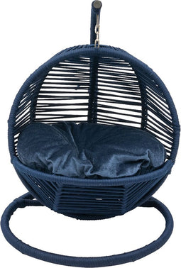 Bella Home Simba - Mini Hangstoel - Kat - Hond - Blauw - Blauwe kussen