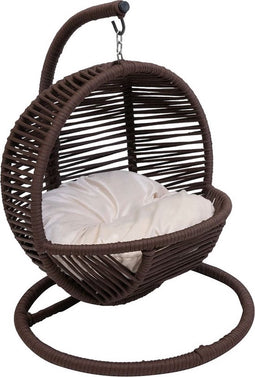 Bella Home Simba - Mini Hangstoel - Kat - Hond - Bruin - Creme kussen