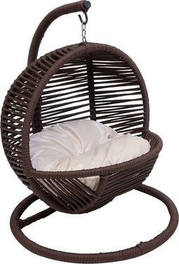 Bella Home Simba - Mini Hangstoel - Kat - Hond - Bruin - Creme kussen