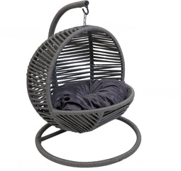 Bella Home Simba - Mini Hangstoel - Kat - Hond - Grijs - Grijze kussen
