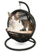 Bella Home Simba - Mini Hangstoel - Kat - Hond - Zwart - Creme kussen