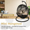Bella Home Simba - Mini Hangstoel - Kat - Hond - Zwart - Creme kussen