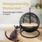 Bella Home Simba - Mini Hangstoel - Kat - Hond - Zwart - Creme kussen